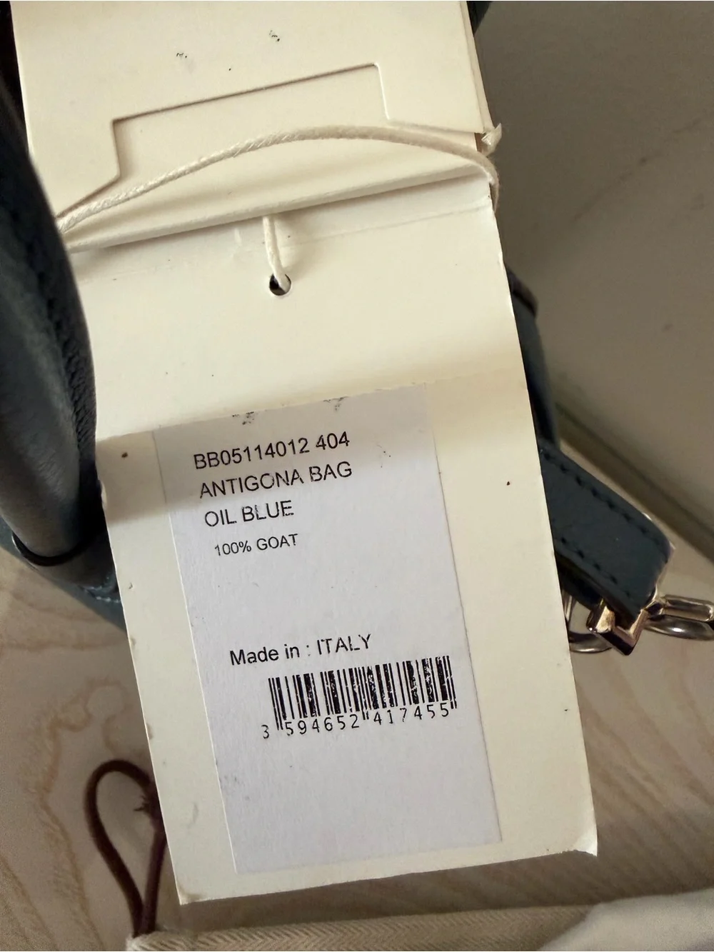 Givenchy Teal Blue Leather Mini Satchel